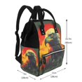 thumbnail image 2 of Balery Hawaiian Style Bald Eagle Mummy Backpack - Waterproof Twill Canvas, Large Capacity Diaper Bag with Multiple Pockets and Adjustable Straps, 2 of 6