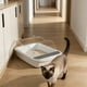 thumbnail image 4 of Caja De Arena De Plástico Para Gatos Caja de arena blanca semicerrada de lados altos con diseño a prueba de salpicaduras y pala para gatos domésticos (1 unidad) JASKFLY, 4 of 8