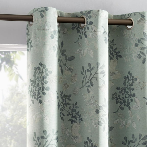 Mainstays Foliage Blackout Grommet Window Curtains Panel