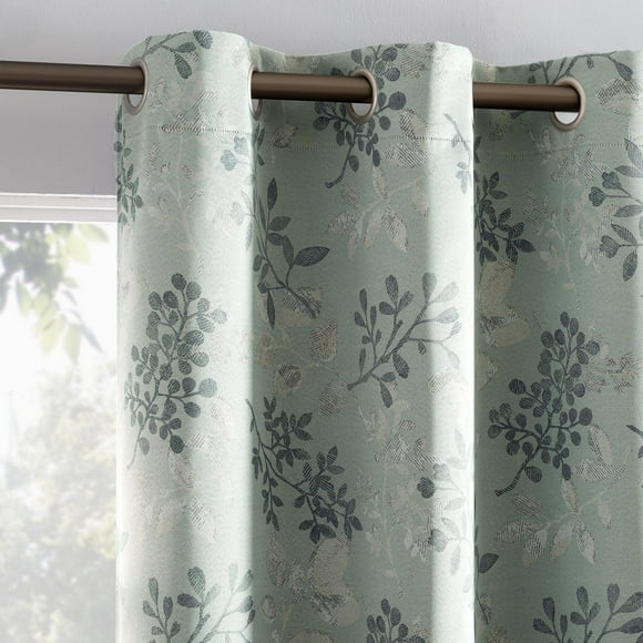 Mainstays Foliage Blackout Grommet Window Curtains Panel