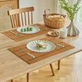 thumbnail image 5 of Shiartex Bamboo Placemat Linen Table Pad Set of 4 for Dining, Home Decor, Heat Insulation, Versatile Use 18x12in, 5 of 8