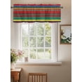 thumbnail image 2 of Valance Curtains for Kitchen Windows Mexican Colorful StripesRod Pocket Valance Rainbow Lines Ethnic StyleShort Window Curtain Topper for Bedroom Living Room Bathroom 42x12in,1&nbsp;Panel, 2 of 9