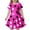 A-Hot Pink124, variant on Bobifish Little Girls Casual Dresses Short Sleeve Crew Neck Large Polka Dot Printed Dress Swing Skirt Everyday Outdoor Casual Sundress