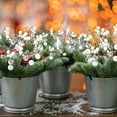 thumbnail image 3 of 12Pcs White Berry Stems,11.4In Artificial Glitter Christmas Tree Picks,Christmas Picks Decoration for Christmas Tree,DIY Garlands,Wedding,Party Holiday, 3 of 6