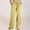 Yellow, variant on Yotami Women's Beach Pants with Pocket Drawstring Casual Linen Blend Trousers Wide Leg High Waisted Solid Color Ankle Length Pant for Everyday, Yellow S