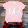 thumbnail image 2 of Outfmvch T-Shirts de Pâques pour Femmes, Chandails en Molleton à Col Rond pour Femmes, T-Shirts à Manches Courtes pour Femmes, Hauts de Sortie pour Femmes, T-Shirts Graphiques Mignons pour Femmes Rose L, 2 of 4