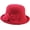 Red, variant on CoCopeaunts Plain Color Bucket Hat for Women Bow Decorated Imitation Mink Velvet Rolled Edge Basin Cap Outdoor Warm Cap for Girls