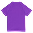 thumbnail image 6 of FORMRS Boys Rash Guard Short Sleeves Swim Shirt Quick Dry UPF 50+ Sun Protection, Sizes 3-12T, Purple Colorful Circles, 6 of 6