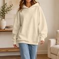 thumbnail image 5 of cocolona Oversized Hoodies for Women Long Sleeve Pullover Solid Color Sweatshirts Casual Hooded Fall Trendy Outfits, 5 of 7