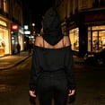 thumbnail image 7 of Jane Wardrobe Mesh Rhinestone Cutout Back Hoodie Women's Oversized Long Sleeve Layering Sweatshirt 1PC S-XXL Plus Size Friendly, 7 of 7