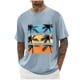 thumbnail image 2 of Tops para hombre, blusas y camisas de cuello redondo y manga corta para hombre, blusas casuales de moda con cuello redondo y estampado para hombre, blusas de poliéster para hombre., 2 of 5