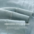 thumbnail image 3 of Simple&Opulence French Linen Flat Sheet with Embroidered Border-100% Stone Washed Flax Bedding,Queen Size(90''x102'') Ultra Soft,Breathable Flat Top Sheet-1 Piece Bed Flat Sheet Only(Dusty Blue), 3 of 8