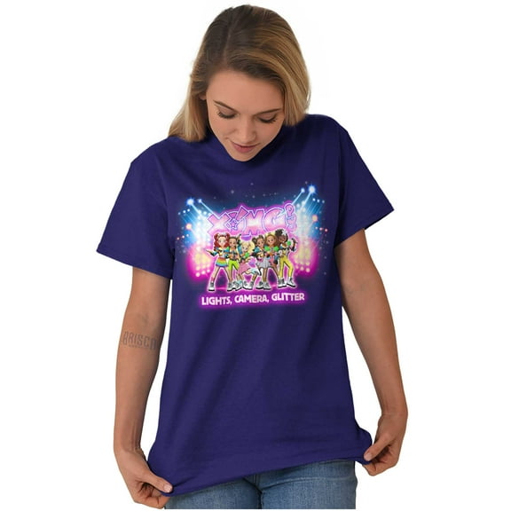 XOMG POP Lights Camera Glitter Women Plus Size Graphic Tee Tees Brisco Brands 2X