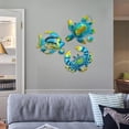 thumbnail image 3 of Decoración De Pared De metal Soledad para exteriores 3 piezas tortuga y cangrejo azul, 3 of 8