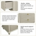 thumbnail image 2 of Noble House Harmon Fluted 5-Drawer Dresser, Modern Rubberwood Chest with Metal Handles, for Entryway, Bedroom, Beige, 2 of 11