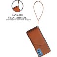 thumbnail image 3 of for Samsung Galaxy M52 5G Wallet Cover,Durable PU Leather Magnetic Closure Kickstand with Wrist Strap Credit Cards Pocket Shockproof Case for Samsung Galaxy M52 5G (Not 4G) Brown, 3 of 7