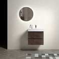 thumbnail image 2 of 24" Bathroom Vanity, White+Walnut Color / Silent Drawer Runners, Eco-friendly Build for Bathrooms, 2 of 6