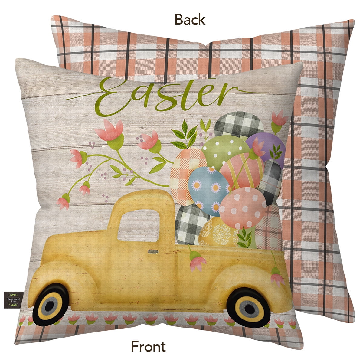 Briarwood Lane Indoor/Outdoor Pillow 17x17 Easter Egg Pickup For Easter Pillow