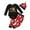 Black, variant on Christmas Girls Outfits Set Baby Boys Girls Christmas Xmas Cartoon Deer Letter Printed Romper Bodysuit Pants Hat Outfits 3 Months-6 Months