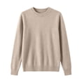 thumbnail image 5 of Dqueduo Women's Winter Sweaters, Solid Color Crew Neck Long Sleeve Pullover Top, Casual Warm Straight Knit Sweater, 5 of 6