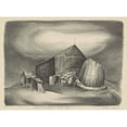 thumbnail image 3 of Charles Henry Alston 24x19 Black Modern Framed Museum Art Print Titled - Barn and Broken Down Silo (1935-1943), 3 of 5
