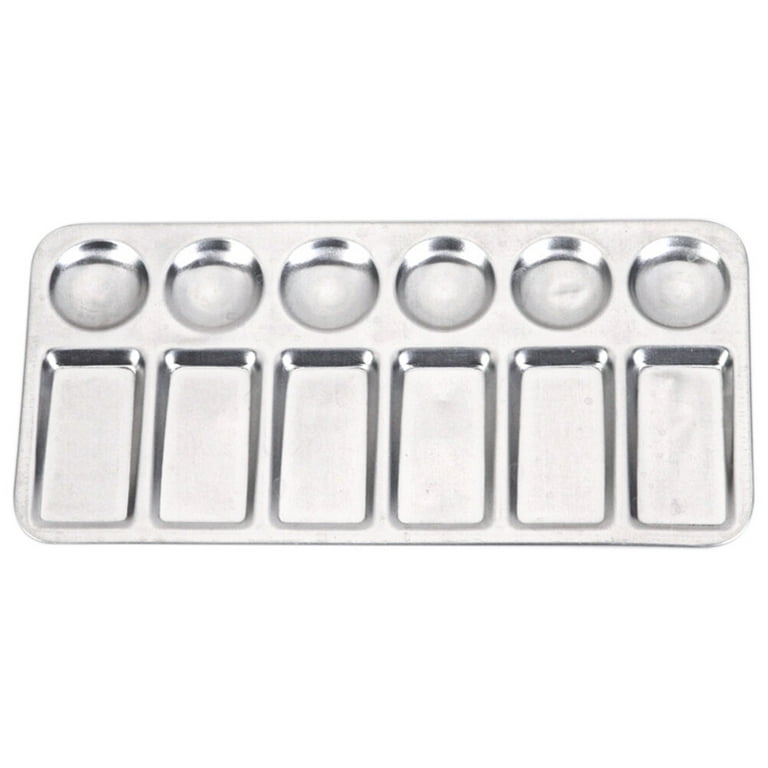 2Pcs Portable 12-hole Aluminum Tray Drawing Pigment Holder Painting  Supplies 