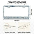 thumbnail image 3 of 2-Pack Aluminum License Plate Frame with 2 Holes for GM License Plate Cover with Free Screws Exquisite Blue Peony Design, 3 of 8