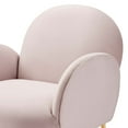 thumbnail image 5 of Armchair Accent Chair, Pink, Velvet, Modern Contemporary, Mid Century Living Hotel Lounge Cafe Lobby, 5 of 8