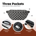 thumbnail image 4 of Naloa White Sunflowers Print Running Belts for Men Women,Running Fanny Pack with 2-Zipper Pockets,Waterproof Waist Pack for Travel Hiking Running Outdoor Sports, 4 of 8