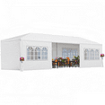 thumbnail image 2 of 10'x30' Outdoor Garden Gazebo Wedding Party Tent with 8 Removable Sidewalls, Large Canopy Marquee with 2 Zipper Windows, Parking Shed, for Household, Wedding, BBQ, Party, 2 of 8
