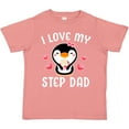 thumbnail image 3 of Inktastic I Love My Step Dad with Cute Penguin and Hearts Girls Toddler T-Shirt, 3 of 5