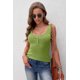 thumbnail image 3 of ABPHQTO Camiseta sin mangas verde sin mangas con botones y cuello redondo para mujer, 3 of 5