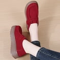 thumbnail image 4 of Red Womens Wedge Heel Shoes With Thick Sole For Comfortable And Fashionable Look, 4 of 9