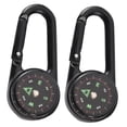 thumbnail image 5 of Raindrops 2Pcs Black Zinc Alloy Compass for Hiking and Camping Gear, 5 of 8