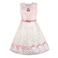 thumbnail image 1 of Robe Fille Col Marin Rose Ceinturée Nœud Papillon Robe Élégante 10 Ans, 1 of 8
