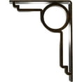 thumbnail image 4 of Ekena Millwork 2"W x 7 1/2"D x 10"H Maria Wrought Iron Bracket, (Triple center brace), Antiqued Brass, 4 of 8