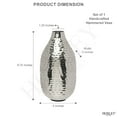 thumbnail image 3 of Hosley's 8.75" High Silver Finish Hammered Metal Vase. Ideal Gift for Floral Arrangements Weddings, Special Events, Aromatherapy,Spa, Reiki, Meditation, 3 of 9