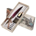 thumbnail image 2 of Herwey Feather Pen Set, Retro Feather Pen Fine Workmanship 10 Pen Nib For Teacher For Classmate Gift For Lover, 2 of 8