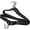 Black, variant on Concepts 20-Pack Notched Hangers – Heavy-Duty Navy Blue Plastic Clothes Hangers with Silver Hooks, Durable & Space-Saving Closet Storage Solution