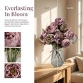 thumbnail image 2 of KIRIFLY Fake Artificial Peony Flowers,Silk Faux Flower Bouquet Wedding Decorations Table Centerpiece(Purple), 2 of 7