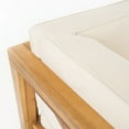 thumbnail image 4 of Beau 4 Piece Outdoor X-Back Wooden Sectional Set with Cushions, Teak Finish, Beige, 4 of 9