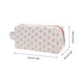 thumbnail image 2 of Bolsas de Maquillaje Rectangulares de Moda 1 Pc con Puntos para Viaje Pequeñas Blancas y Rosas de Poliéster, 2 of 5