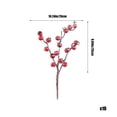 thumbnail image 4 of Xihbxyly Ramas Navideñas de Pino Rojo Artificial, Juego de 10 Piezas, Aspecto Natural con Copos de Nieve y Piñas, Decoración Navideña para Interiores y Exteriores, 25 X 25 Cm., 4 of 6