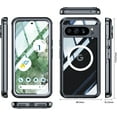 thumbnail image 2 of Case for Google Pixel 9/Pxiel 9 Pro,Full-Body Rugged Protective Clear Back Hybrid Magnetic Wireless TPE+PC Built-in Screen Protector Phone Case for Google Pixel 9/Pxiel 9 Pro 5G (Green), 2 of 9