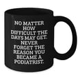 thumbnail image 2 of Funny Podiatrist Gifts Inspirational Black Coffee Mug for Podiatrist Friends - Gifts from Friends to Podiatrist Family - Never Forget the Reason You Became a Podiatrist Christmas Unique Gifts, 2 of 4
