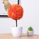 thumbnail image 2 of Bola de plantas artificiales, planta simulada, bonsái decorativo, bola de flores de plástico para decoración (naranja), 2 of 7