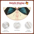 thumbnail image 3 of Disketp Blue Black Butterfly Art Christmas Tree Skirt, Christmas Tree Decorations, Christmas Decor, Tree Mat Decoration(30-48IN)-30", 3 of 6
