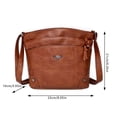 thumbnail image 2 of Soft Leather Messenger Bag Large Capacity Style Shoulder Bag for Men Women Durable Crossbody Bag, 2 of 6