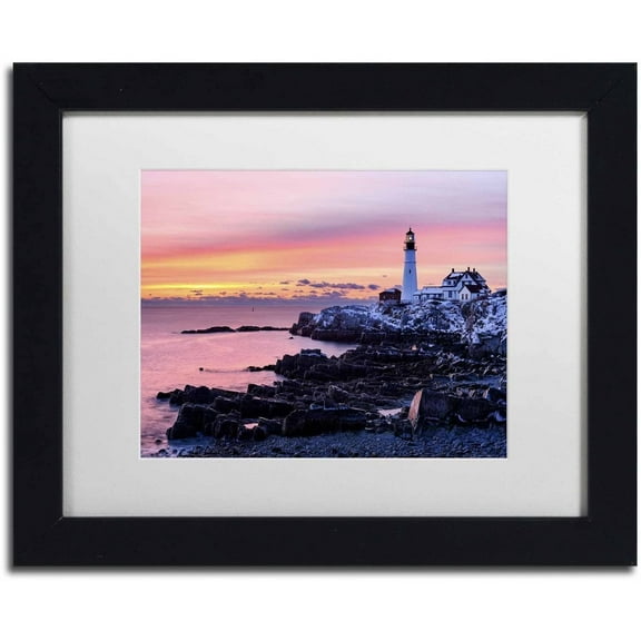 Trademark Fine Art 'Light of Dawn' Canvas Art by Michael Blanchette Photography, White Matte, Black Frame