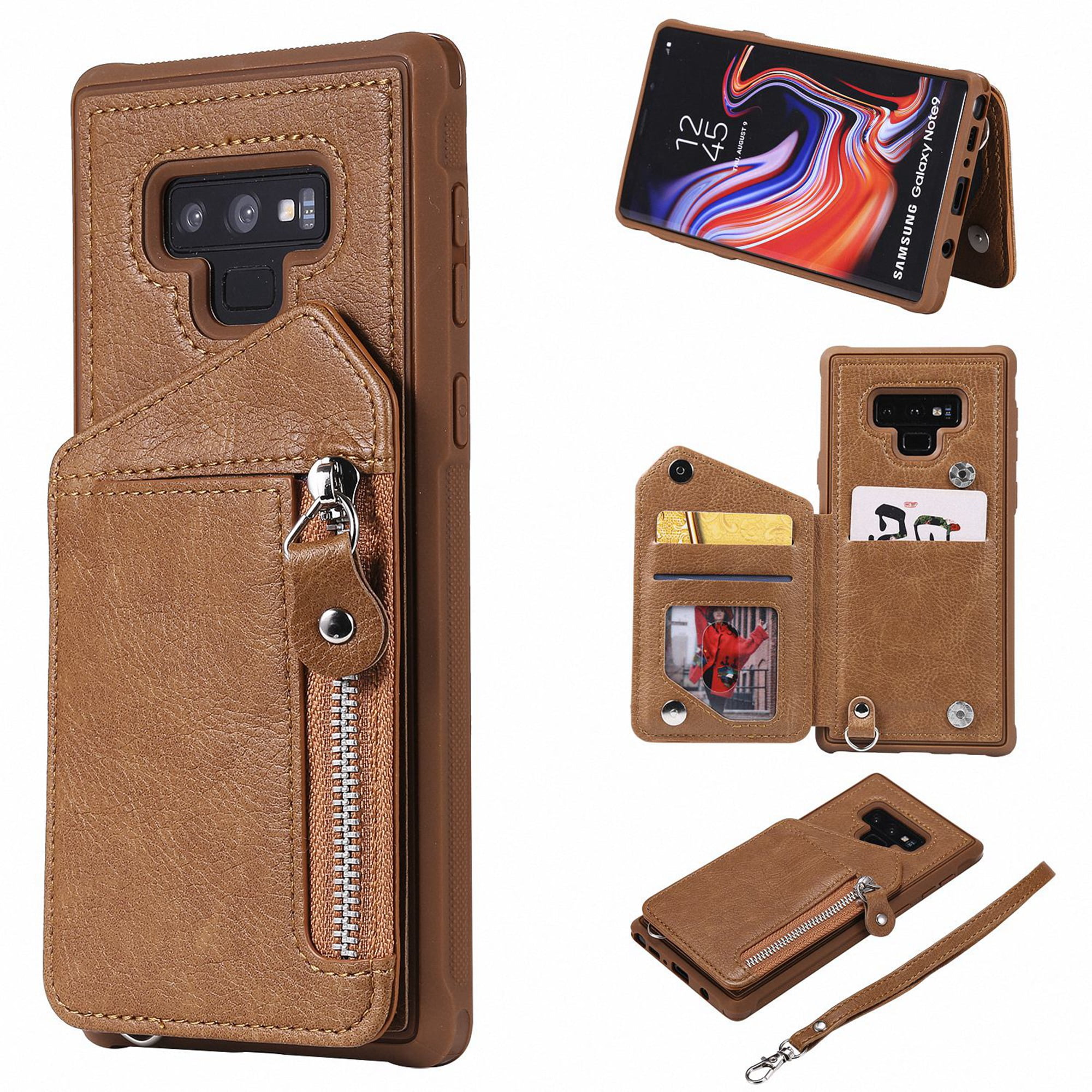 Flip Cover fit for Samsung Galaxy Note9 Business Gifts Simple-Style Leather Case for Samsung Galaxy Note9